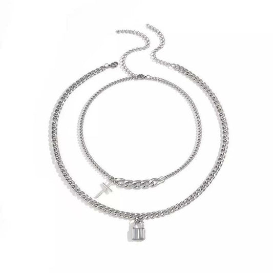Cross Padlock Necklace