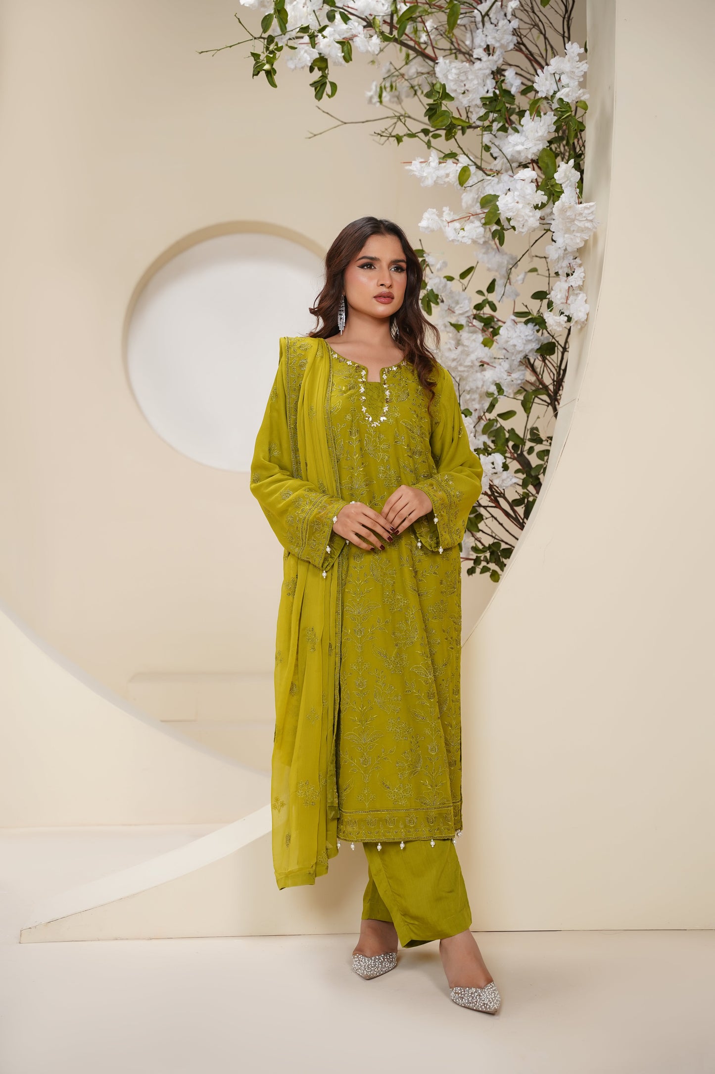 Husan e Jahan - Luxury Chiffon Outfit with Chiffon Dupatta - Ready to Wear - Eid25 - HEJ-V3-D6