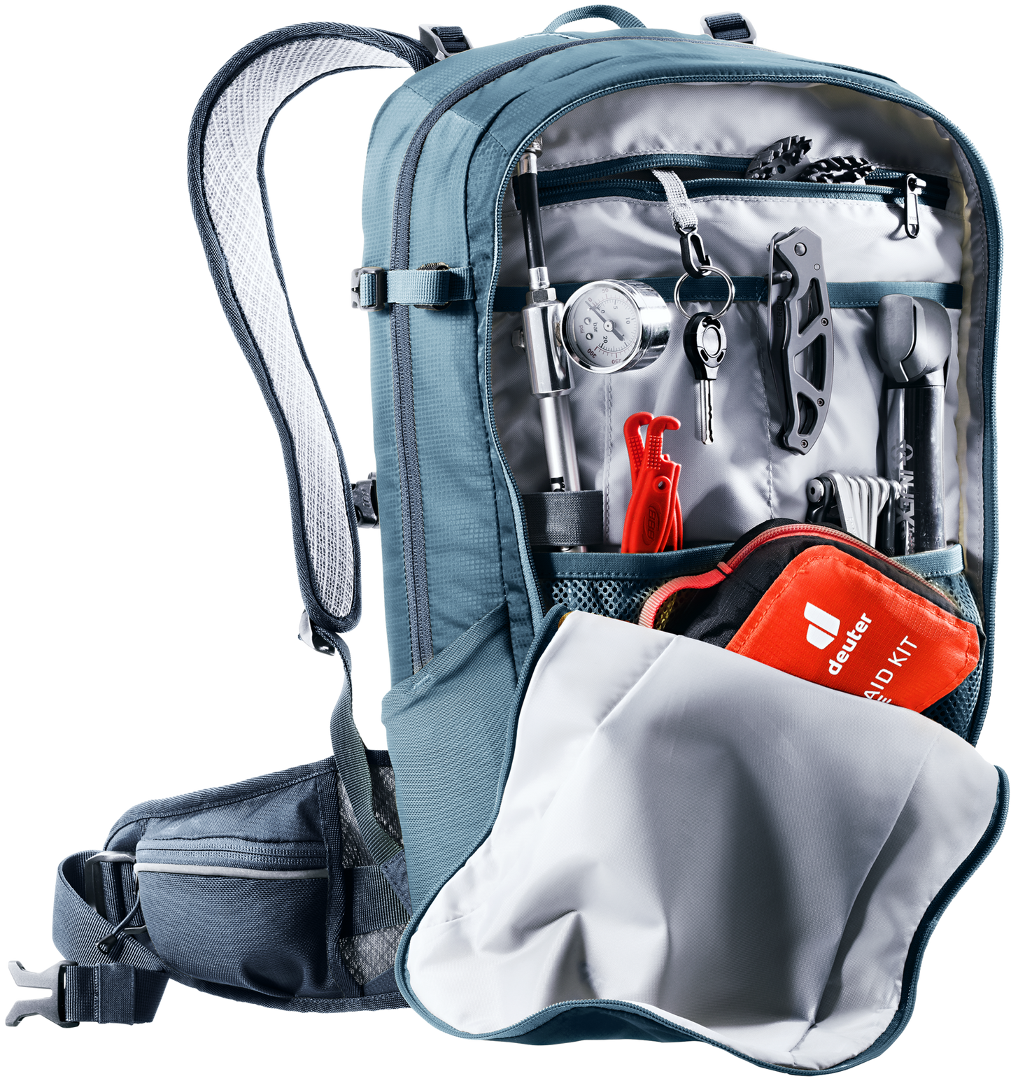 Deuter Flyt 14 Litre Back Protector Bike Backpack - Atlantic Ink