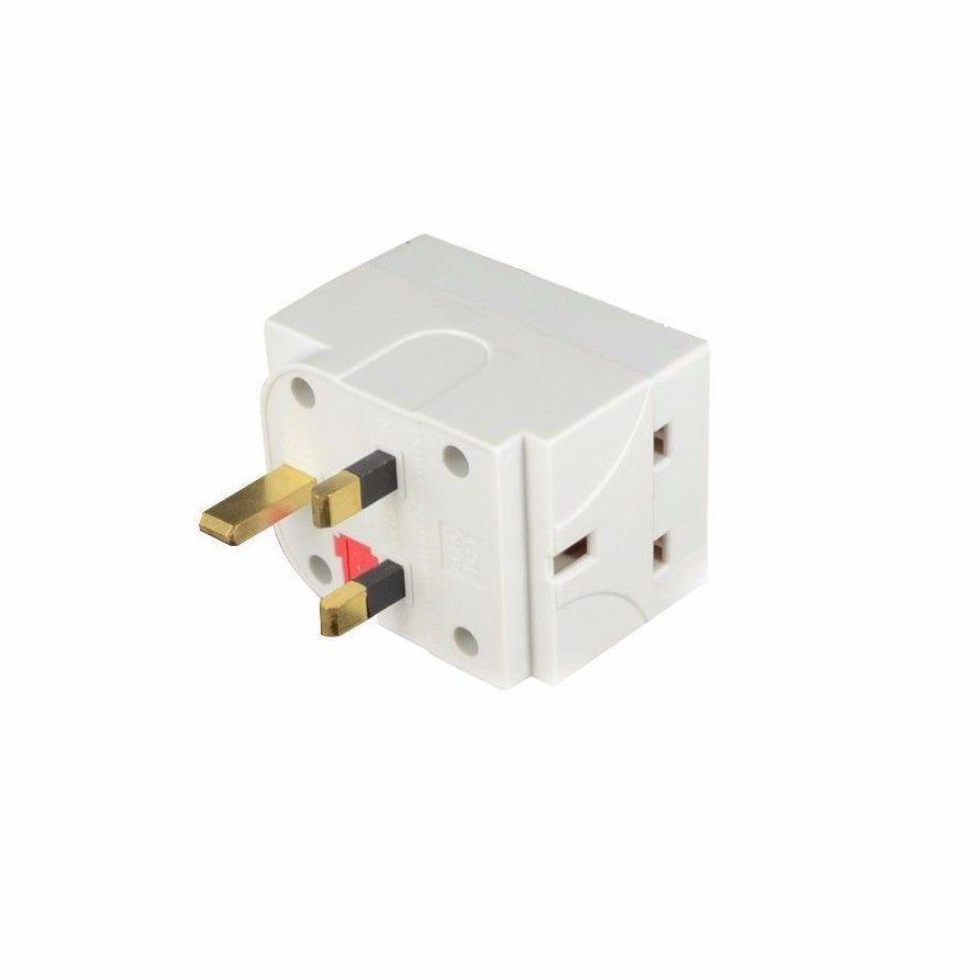 Compact 3Way Mains Adaptor for Versatile Power Solutions