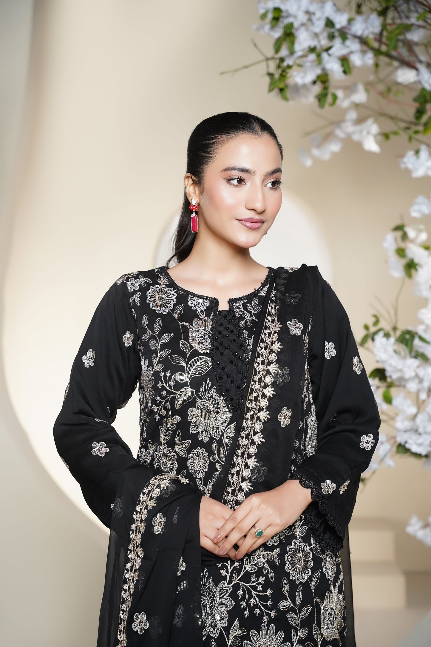 Husan e Jahan - Luxury Chiffon Outfit with Chiffon Dupatta - Ready to Wear - V2 - Eid25 - 05