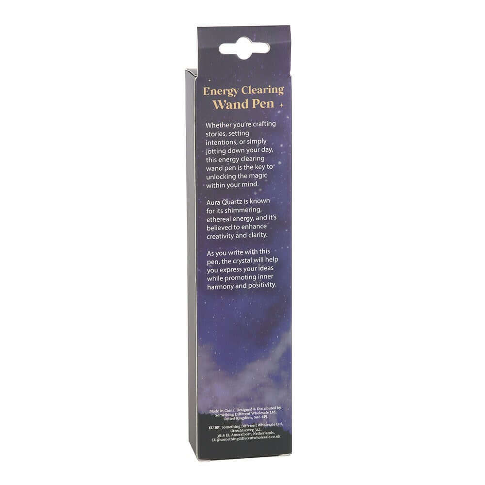 Gothic Gifts Energy Clearing Aura Quartz Crystal Wand Pen