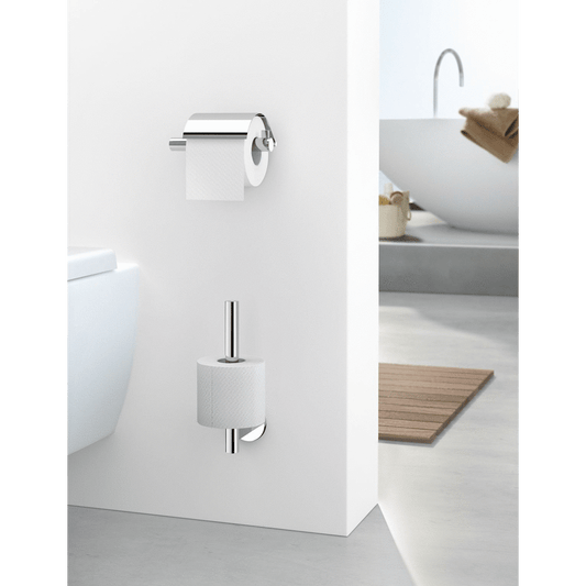 Zack Scala Covered Toilet Roll Holder | Polished Steel
