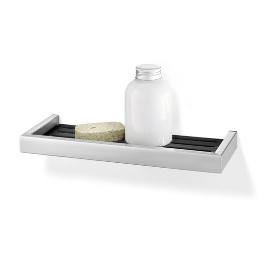 Zack Linea Premium Brushed Steel Shower Shelf - Luxury 35.2cm Bathroom Storage