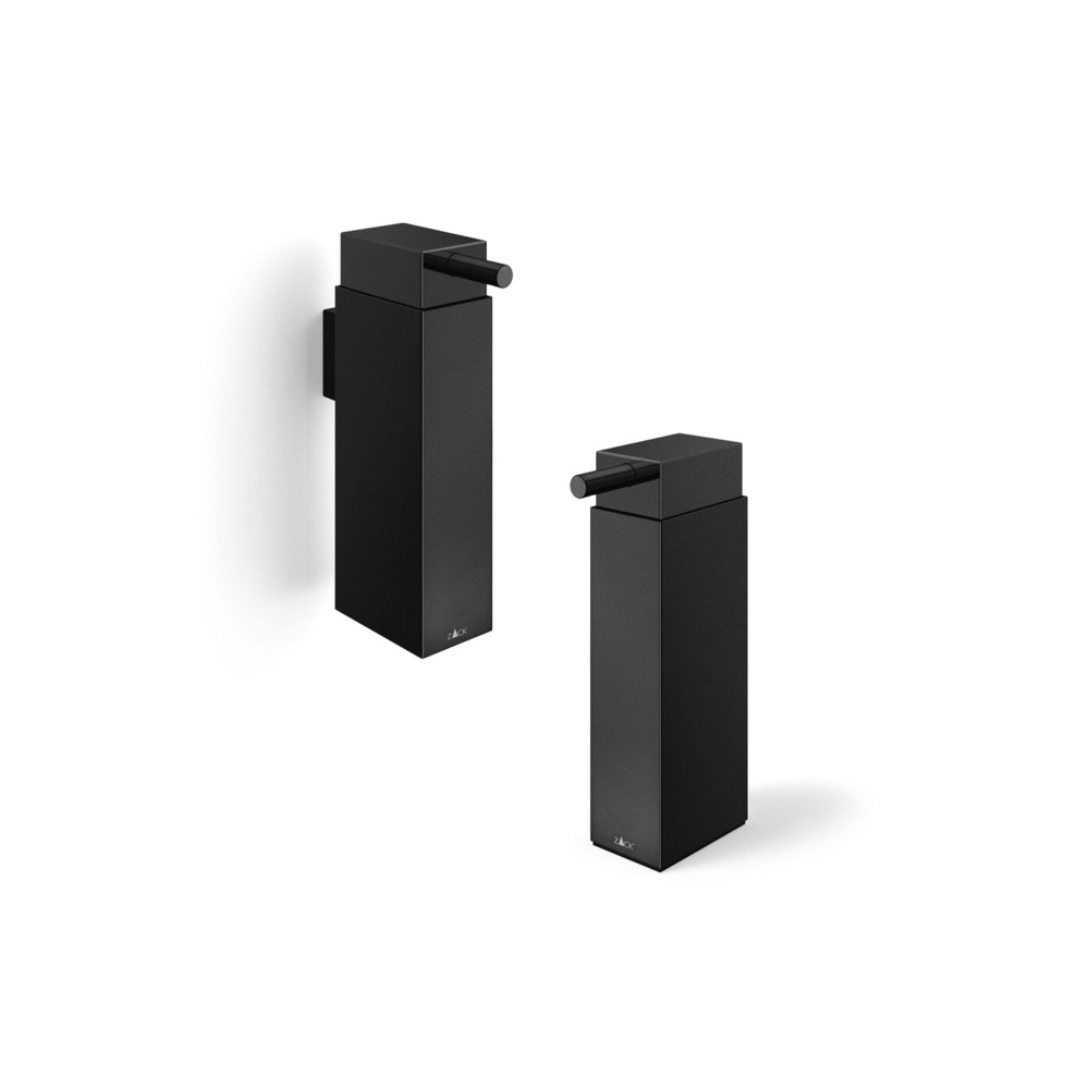 Zack Linea Premium Black Soap Dispenser - Powder Coated Stainless Steel Free Standing Design