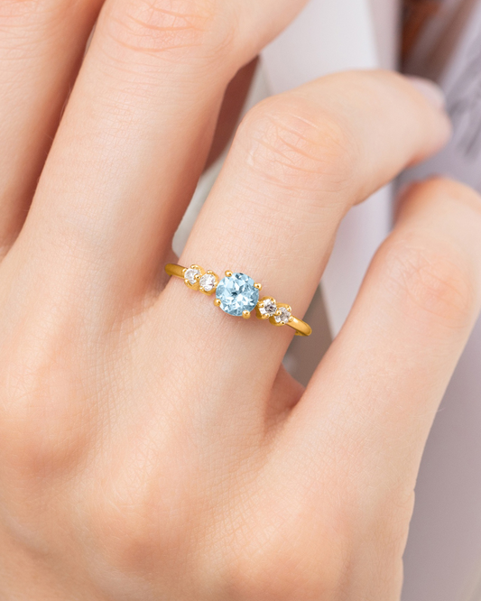 Blue Topaz Everyday Jewellery Gift Set in 18k Gold Vermeil