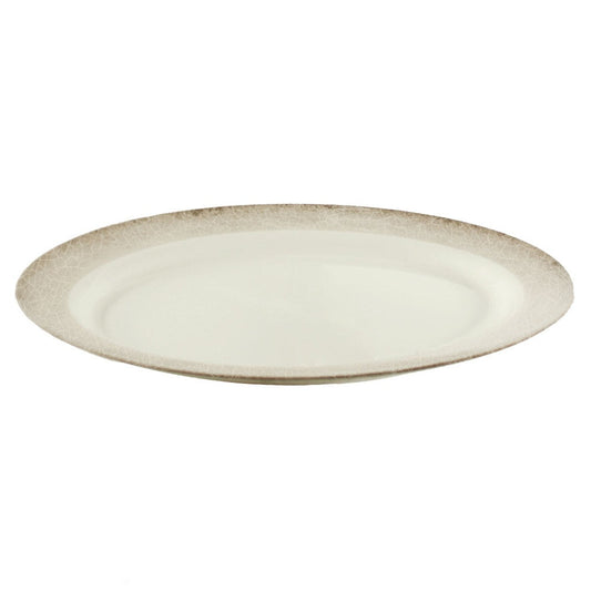 Jazz Oval Melamine Platter with Crackle-Finished Border