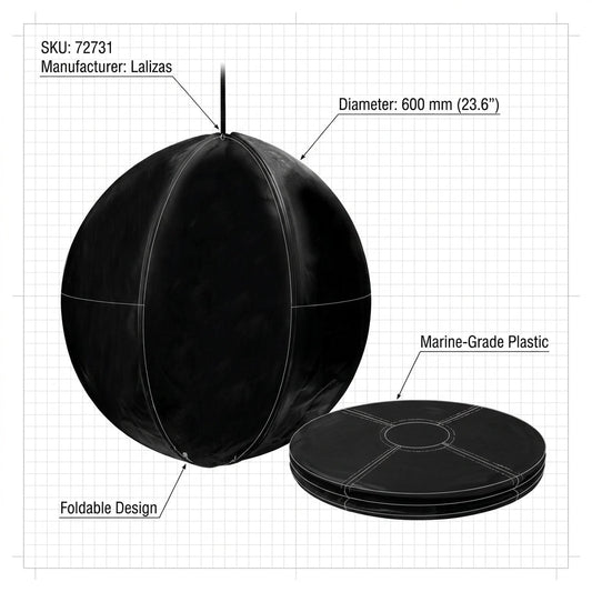 Lalizas Day Signal Ball Black 600mm Anchor Signal Marine Safety 4Boats 72731