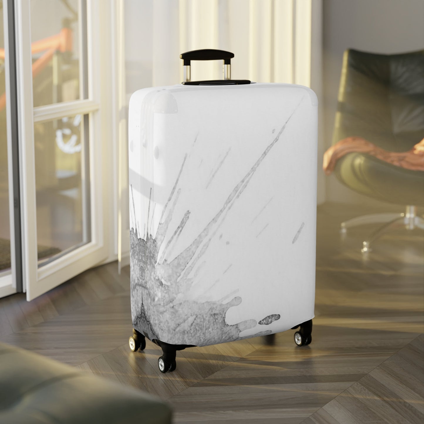 Watercolour Grey Splash – Protective Suitcase Cover