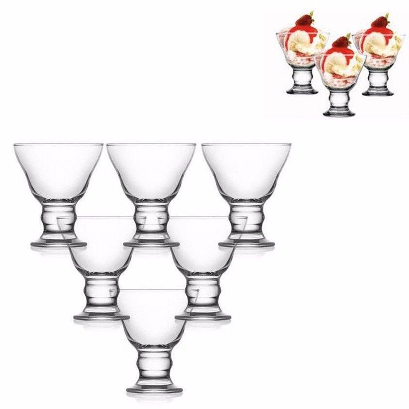 Elegant Orion Ice Cream Dessert Cups Set of 6 Glassware