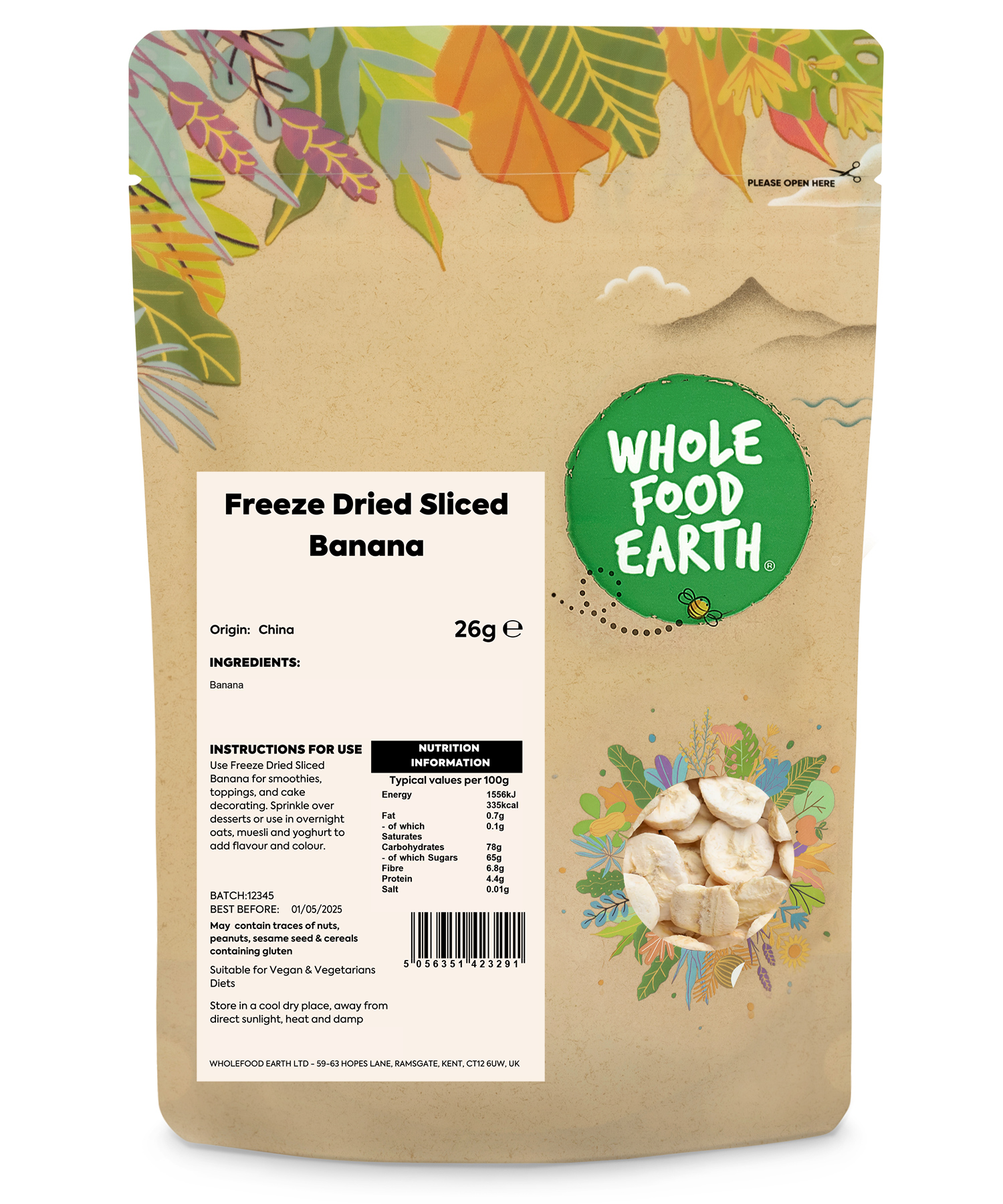 Freeze Dried Sliced Banana – Bidnamic Store