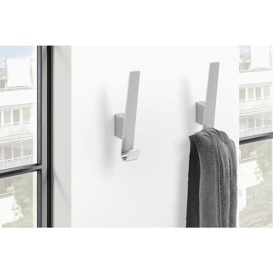 Zack Akes Brushed Stainless Steel Wall Hook with Concealed Mounting