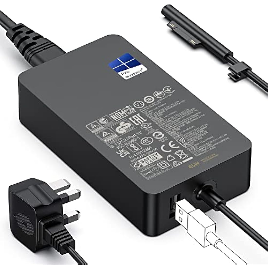Surface Pro Charger,65W Microsoft Surface Charger for Surface Pro 3/4