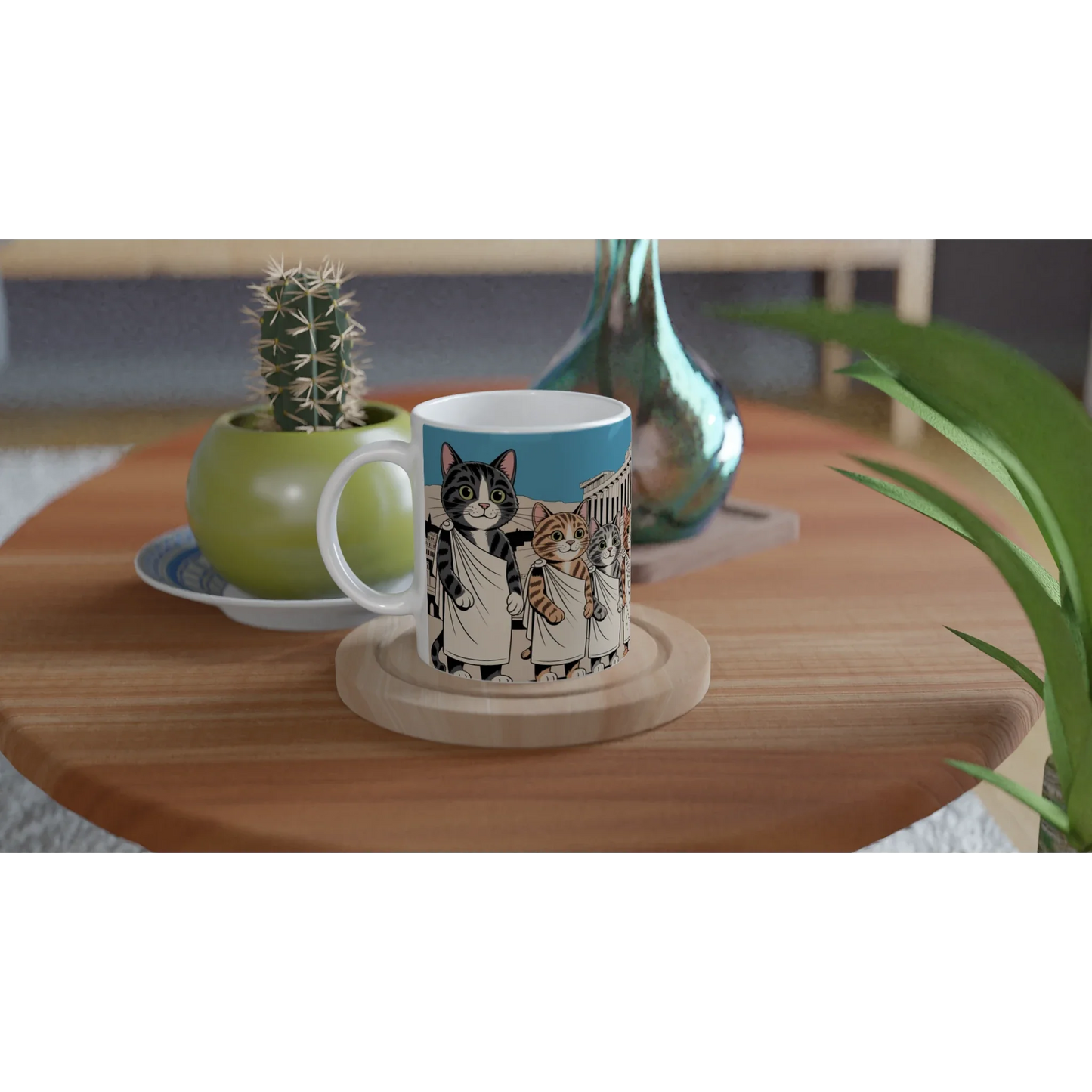 Ancient Greece & Cats Ceramic Mug – 11oz