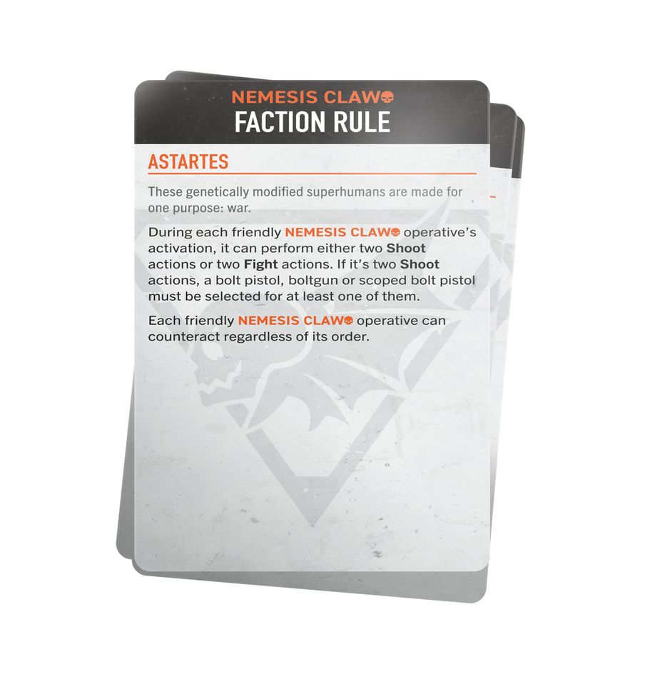 Kill Team Datacards: Nemesis Claw