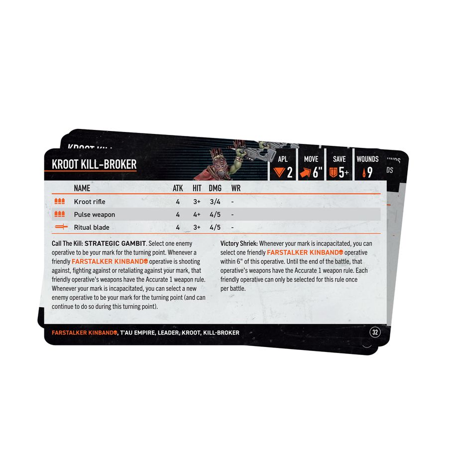 Kill Team Datacards: Farstalker Kinband