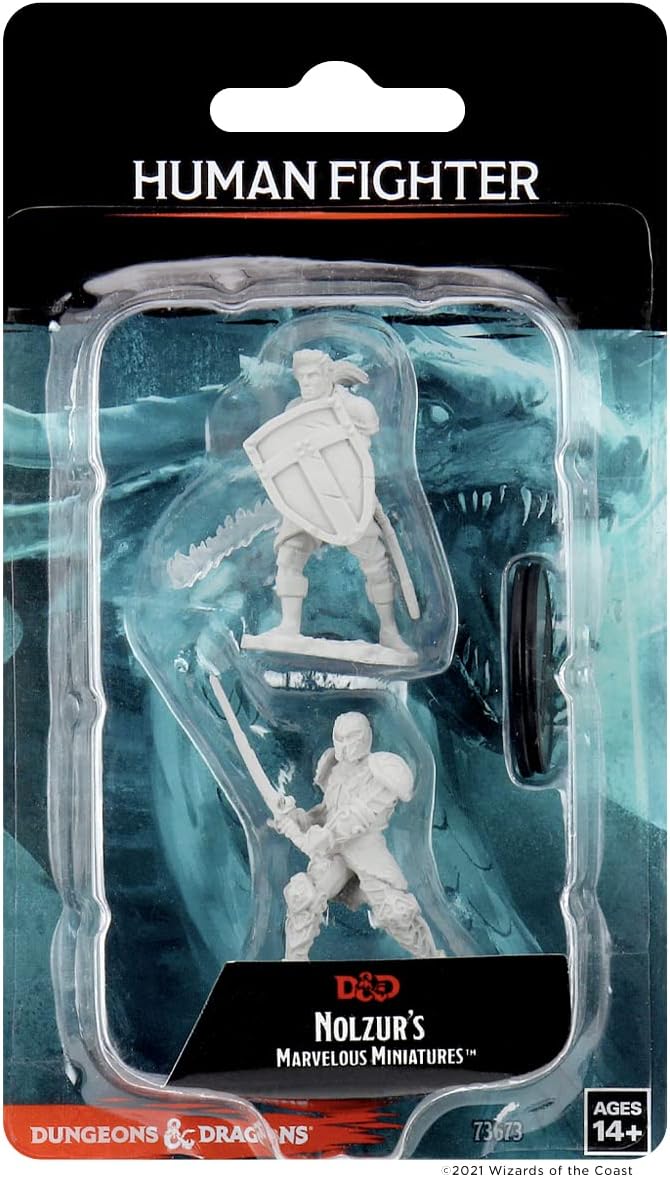 Male Human Fighter: D&D Nolzur's Marvelous Unpainted Miniatures (W8)