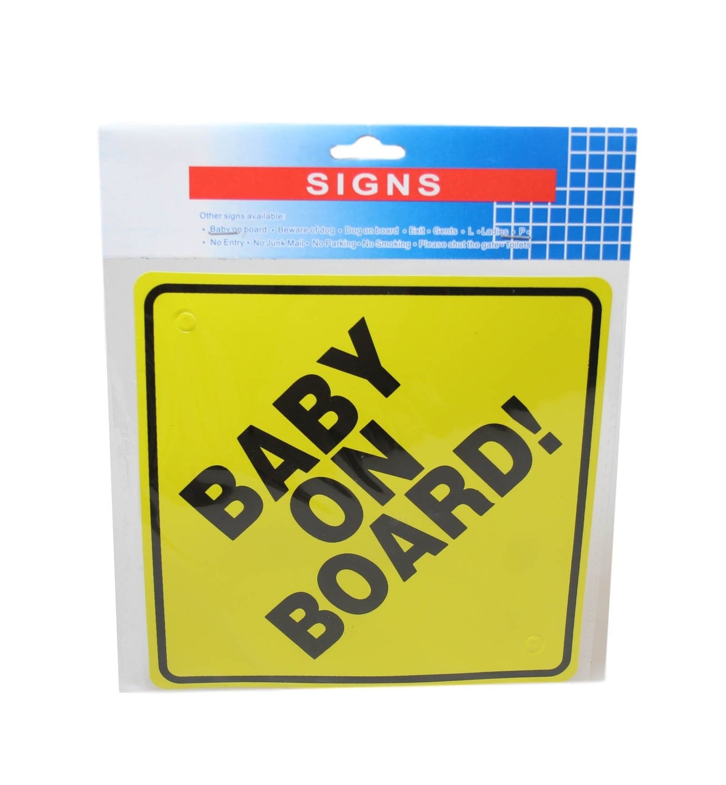 Baby On Board Safety Sign for Car Windows