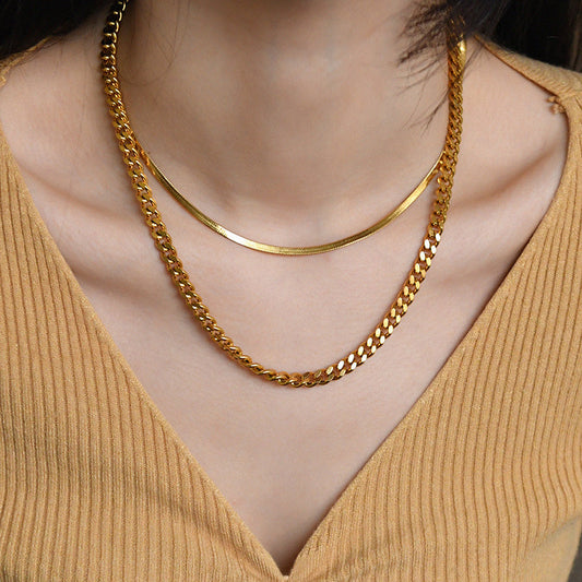Six-Sided Grinding Cuban Chain Necklace