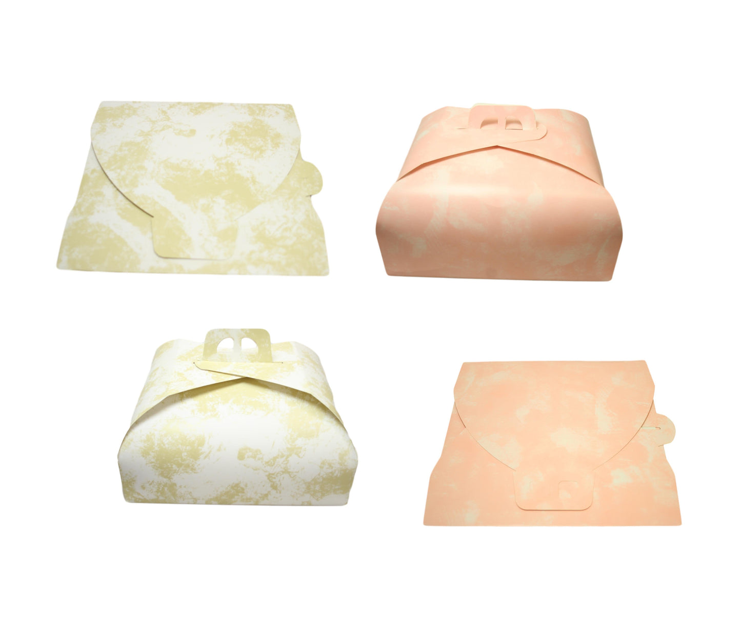 Pink and Gold Festive Square Cake Box for Elegant Desserts