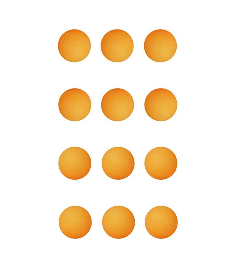 HighQuality Orange Plastic Table Tennis Balls Pack of 12
