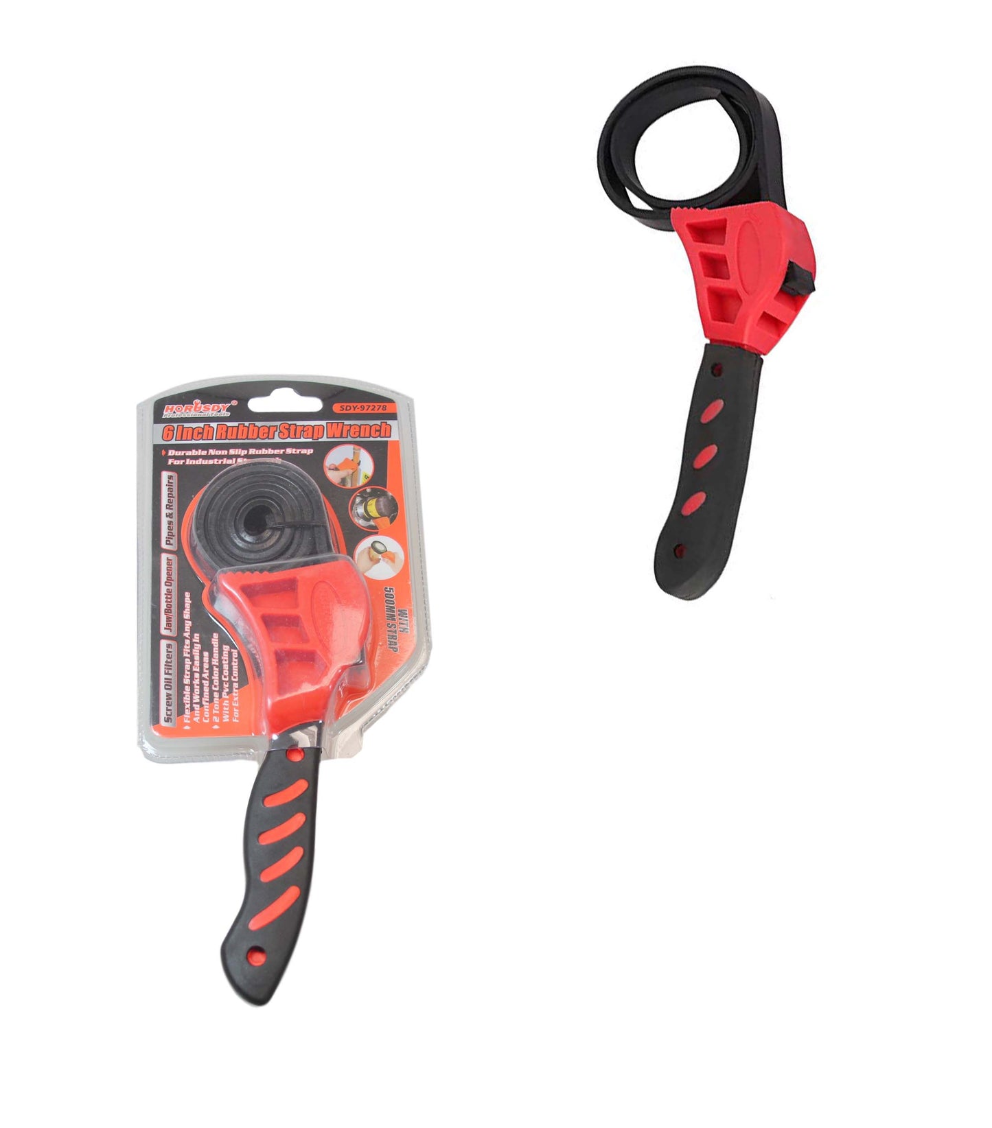 6Inch Rubber Strap Wrench for Industrial DIY Use