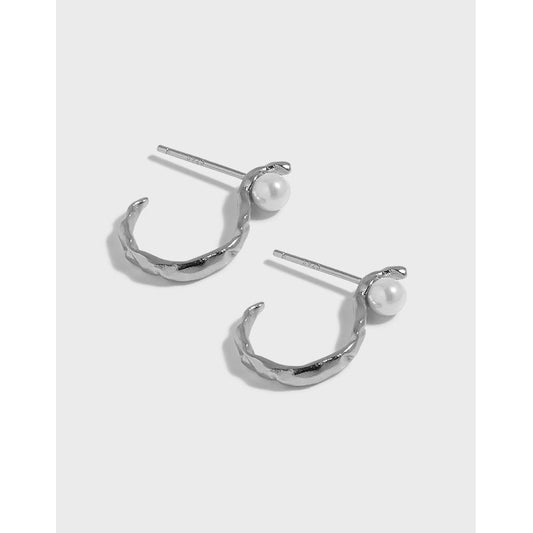 Women S Shape Round Shell Pearl Earrings - Gold-Plated Silver Pearl Earrings for women - Perfect Pearl Earrings with Gift Wrapping Included