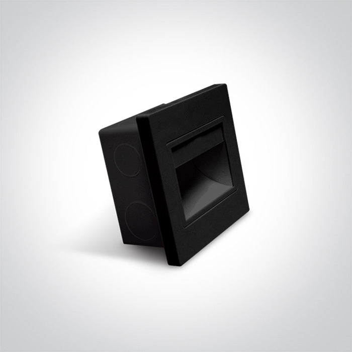 Indoor Square Wall Recessed - 68007- 1,5 W Wall recessed LED light, ideal for step and corridor illumination Supplied complete with non-dimmable LED driver