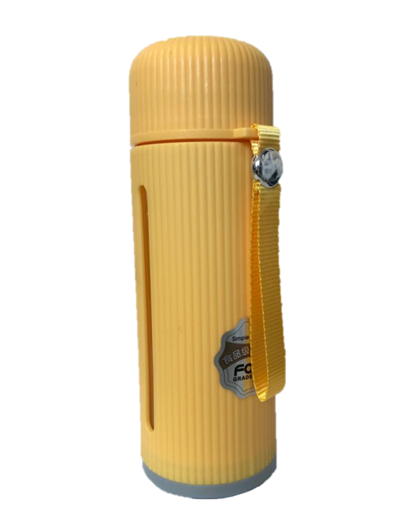 500ml Glass Plastic Water Bottle Flask with Strap
