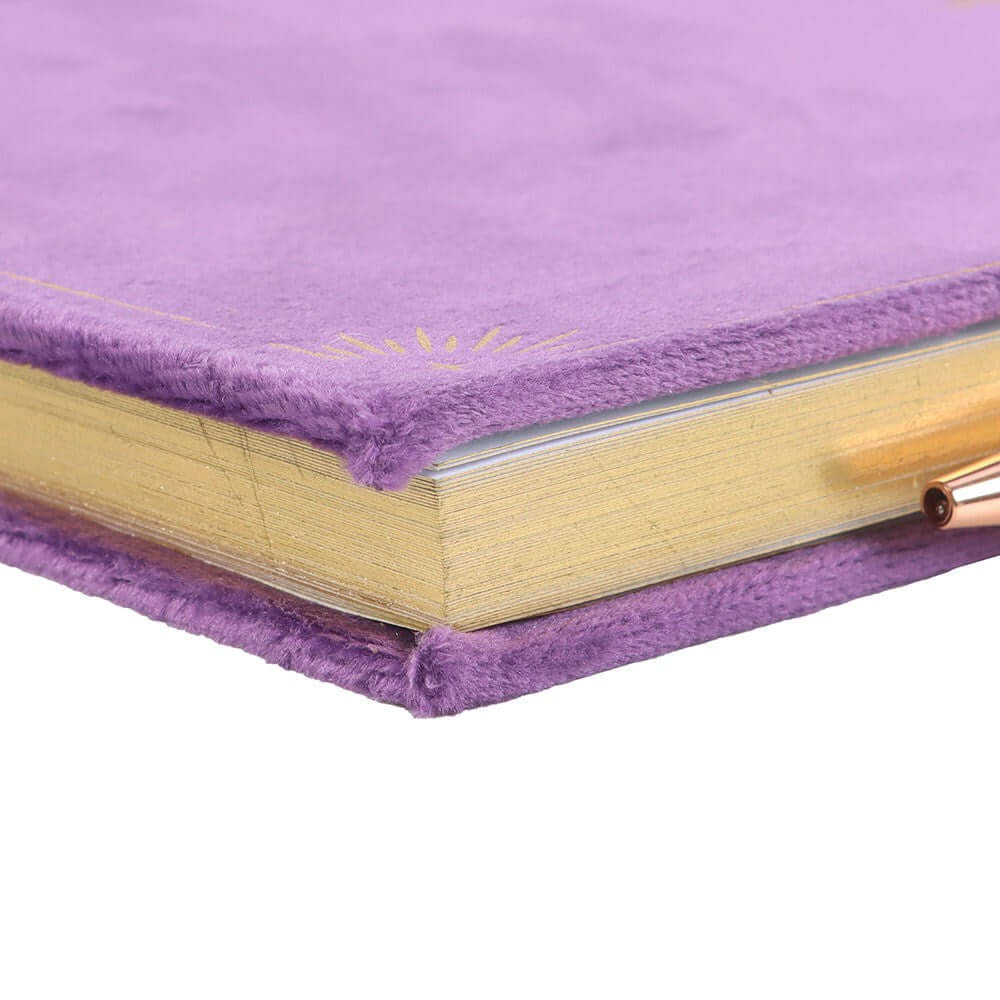 Gothic Gifts Journal with Book of Spells Print and Amethyst Crystal Pen