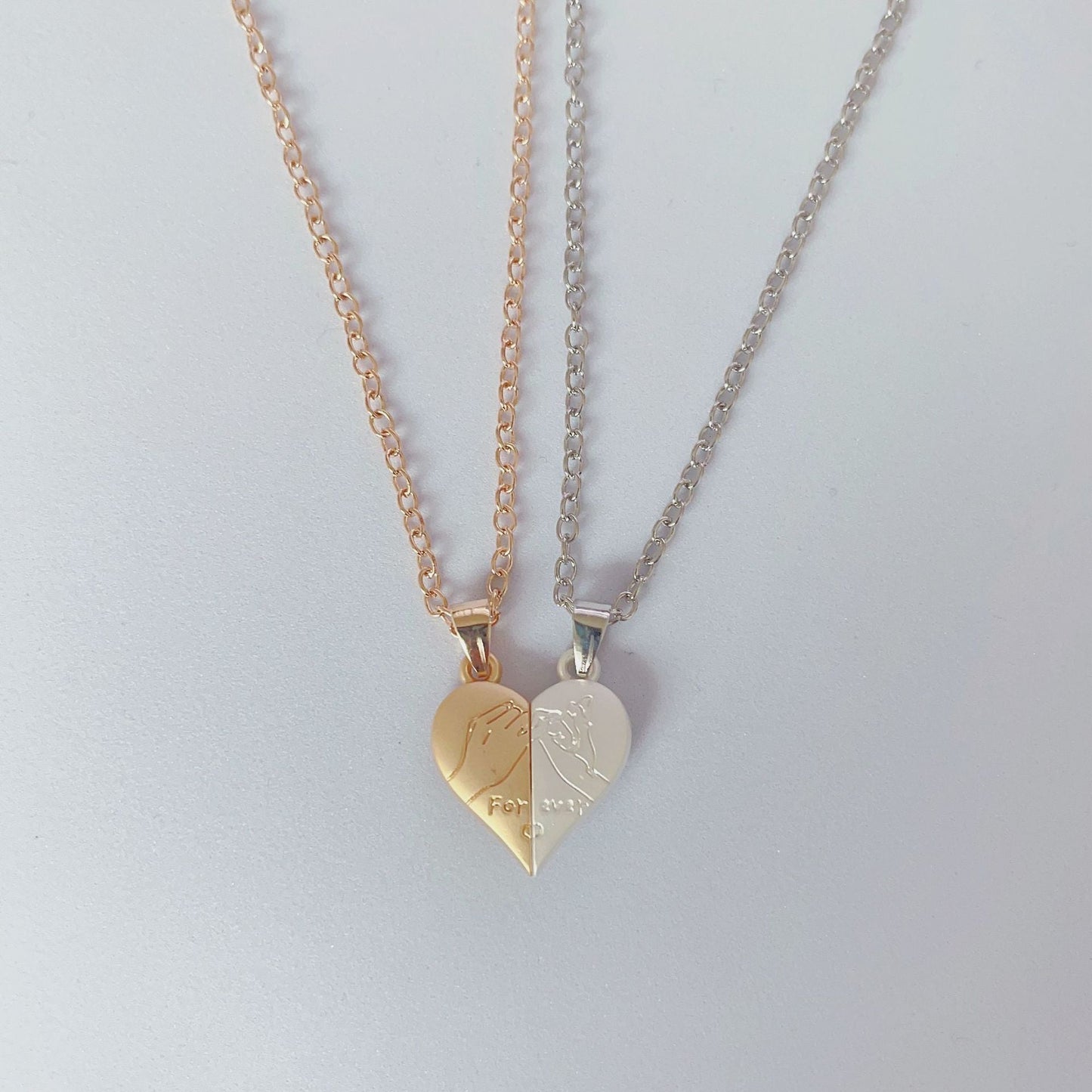 Heart Shaped Magnetic Couple Necklace