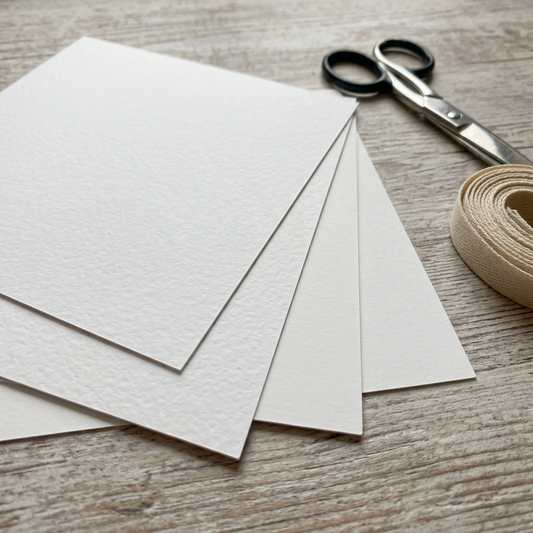 6x6 Hammered White Card Stock (152mmx152mm) 255gsm - Stella Weds®