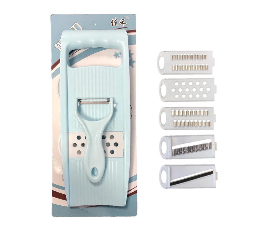 Plastic Vegetable Mandoline Slicer Set with Peeler