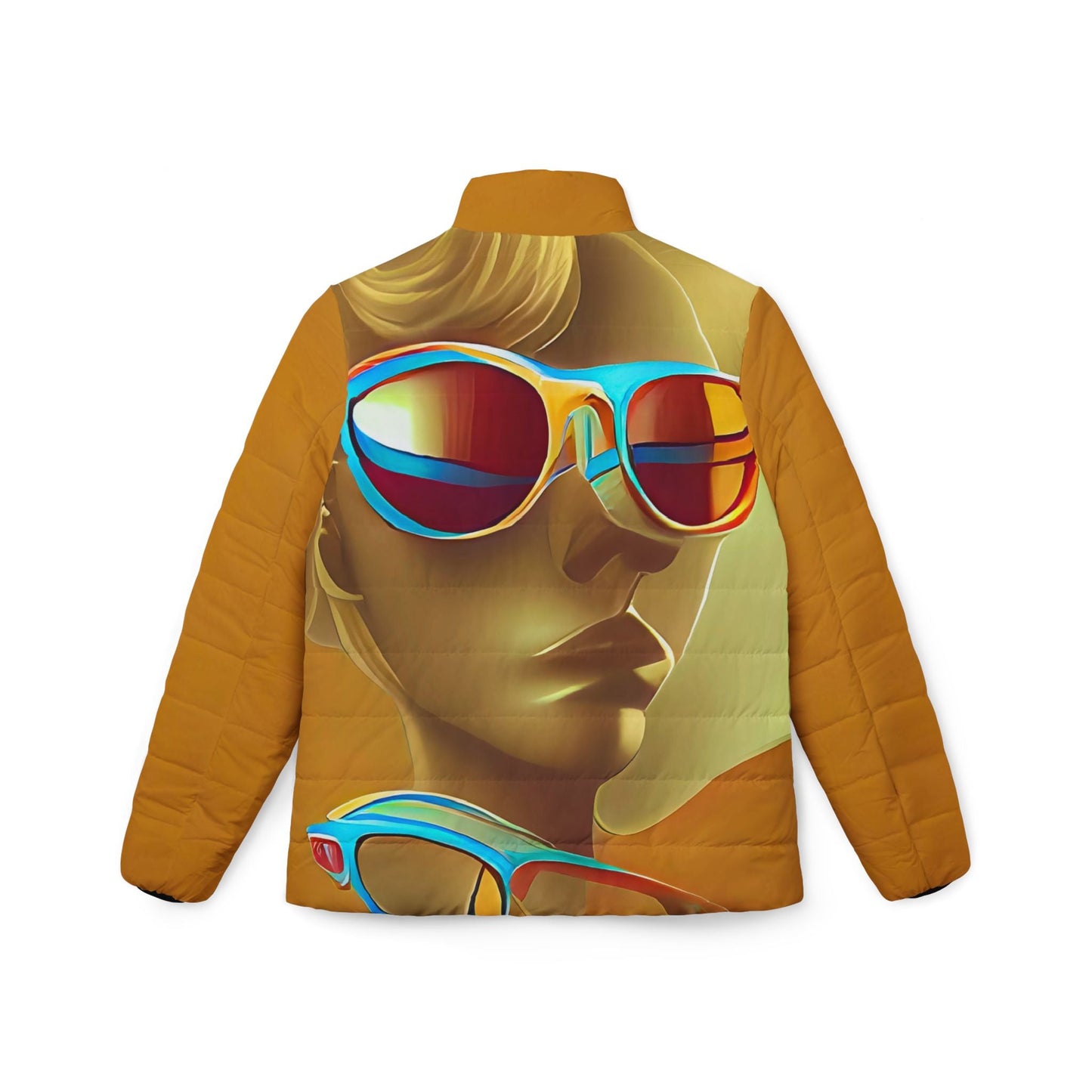 Retro Cool Orange - Womens Puffer Jacket