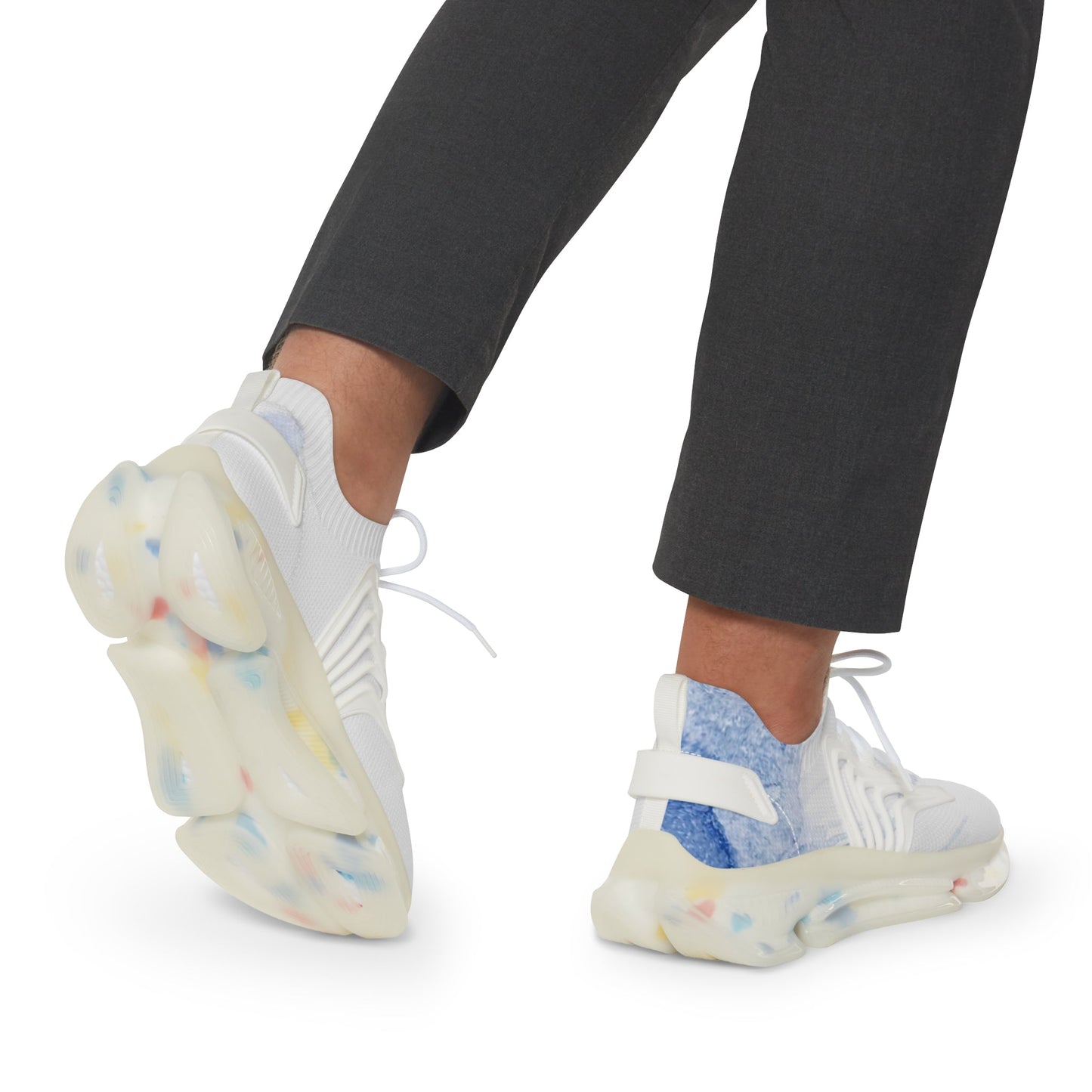 Watercolour Blue Splash - Mens Street Sneakers