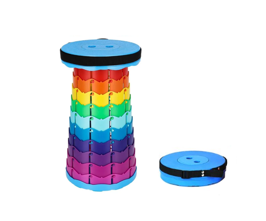 Rainbow Design Foldable Stool Lightweight Seating Solution