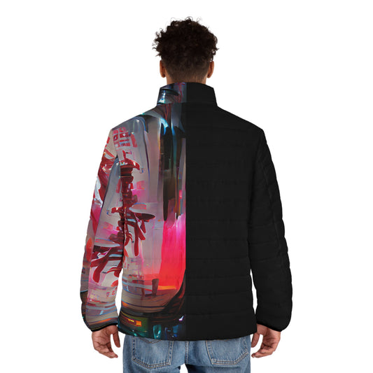 Half Black Half Báijiǔ - Mens Puffer Jacket