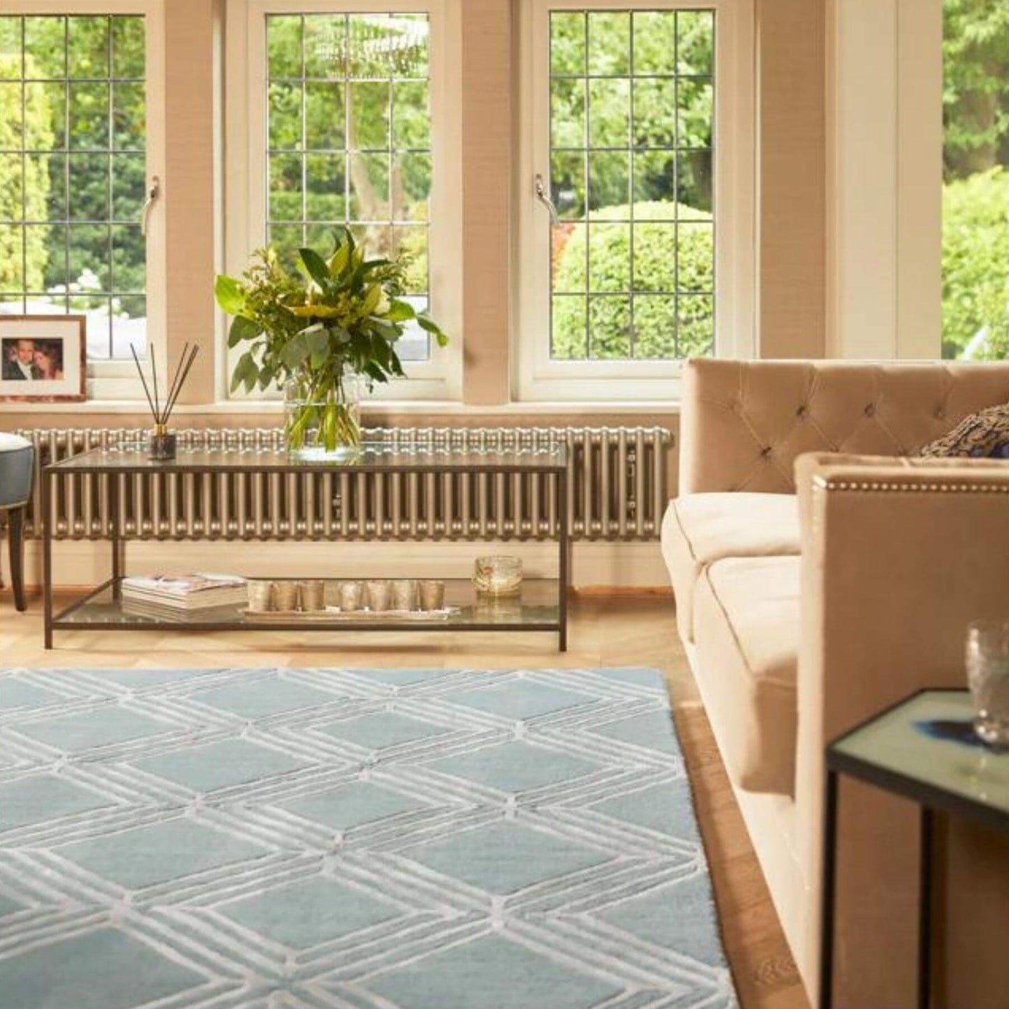 Vienna Blue Geometric Rug