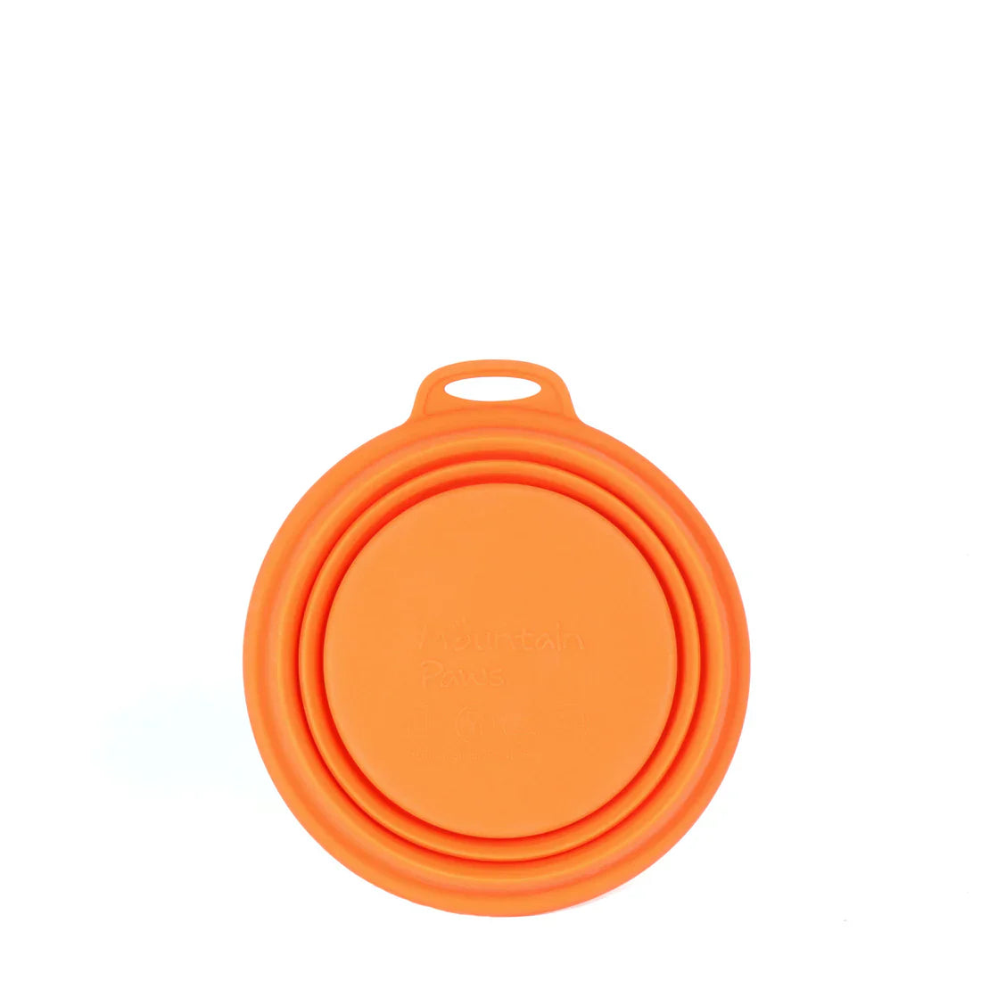 Mountain Paws Silicone Collapsible Dog Bowl - Orange