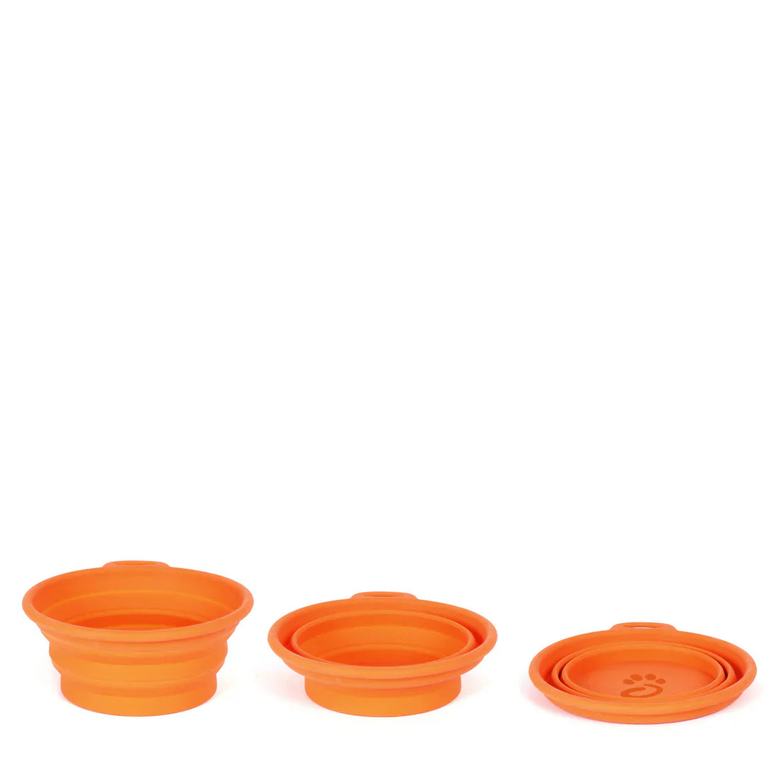 Mountain Paws Silicone Collapsible Dog Bowl - Orange