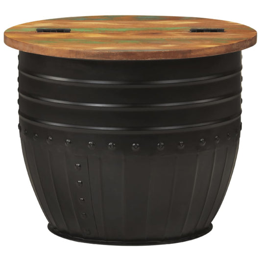 Coffee Table Black 50x39.5 cm Solid Wood Reclaimed