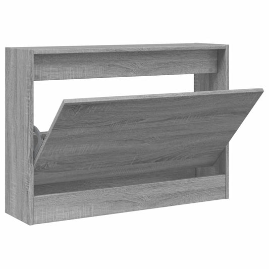Shoe Cabinet Grey Sonoma 80x21x57 cm Engineered Wood