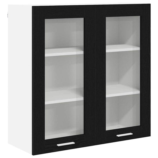 Hanging cabinet Riga Black Oak 80 x 31 x 80 cm Engineered Wood