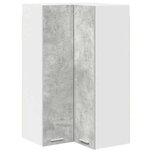 Hanging cabinet Riga Concrete Grey and White 57 x 57 x 100 cm