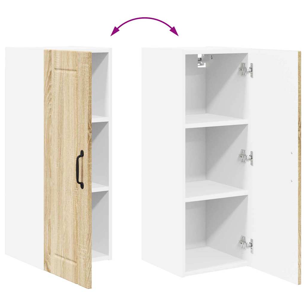 Kitchen Wall Cabinet Sonoma Oak 30 x 31 x 80 cm Engineered Wood