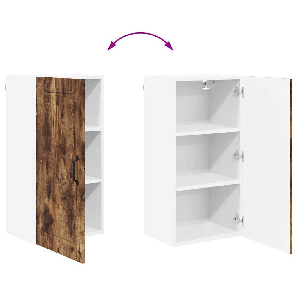 Kitchen Wall Cabinet Smoked Oak 40 x 31 x 80 cm Engineered Wood