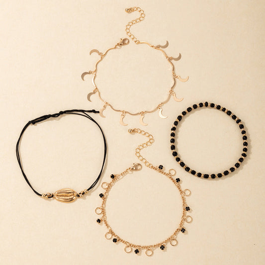 Multi-layer 4-piece Anklet