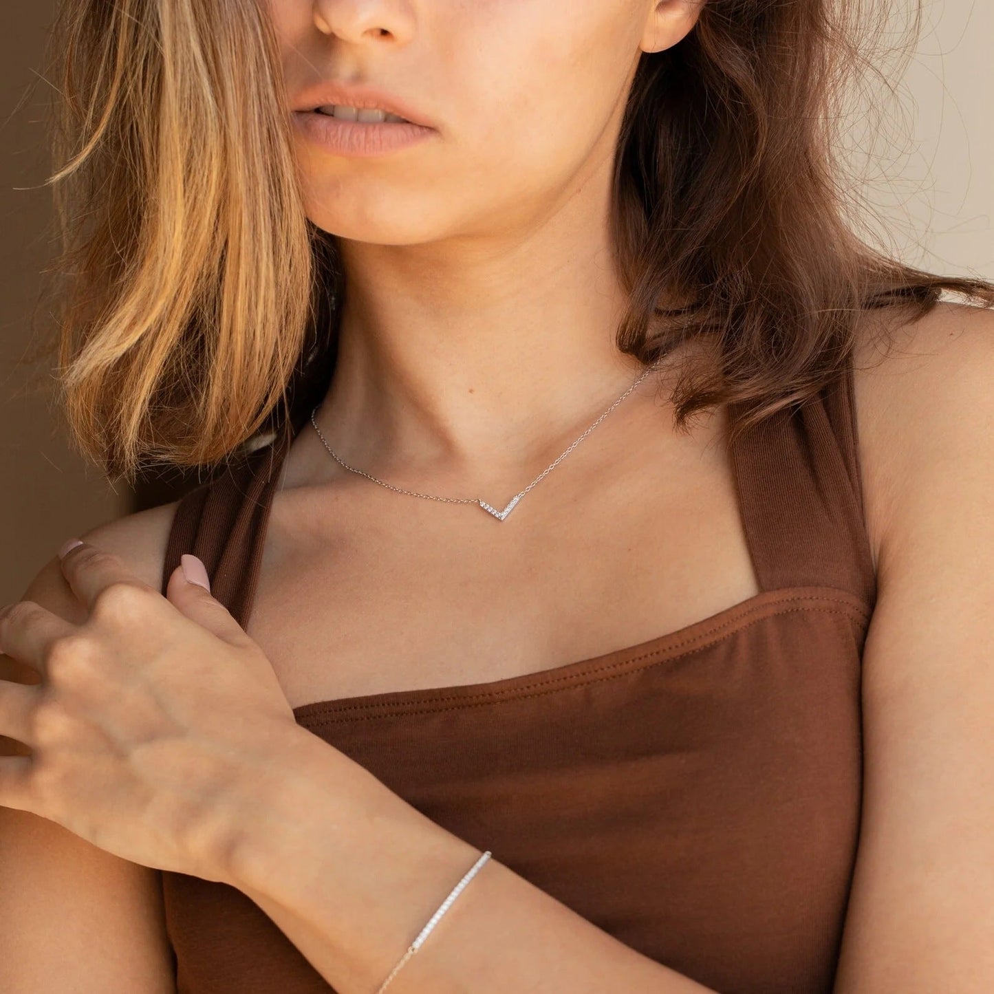 V-Shaped Stainless Steel Necklace