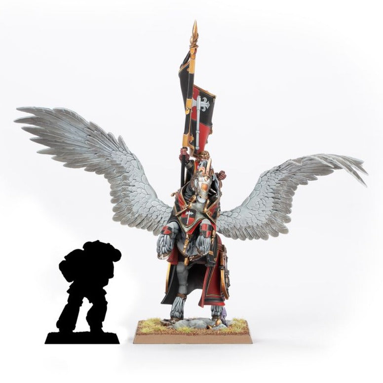 Kingdom of Bretonnia: Battle Standard Bearer On Royal Pegasus