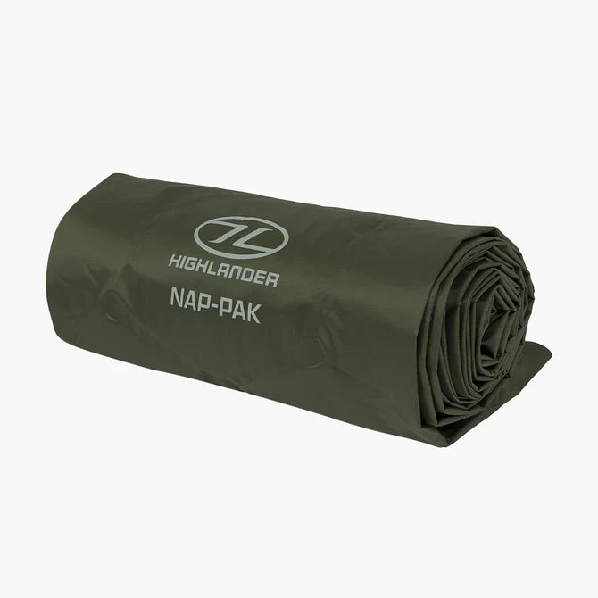 Highlander NAP-PAK Inflatable Camping Sleeping mat - Green